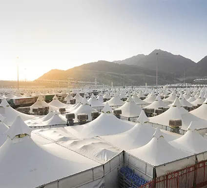 Pilgrims' tents in Mina's shrine